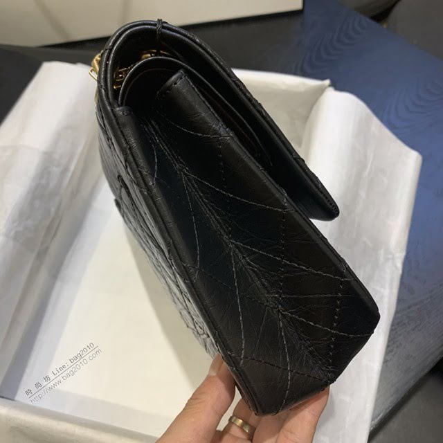 Chanel女包 37587# Chanel經典復古大象紋牛皮口蓋鏈包 方扣系列 Chanel鏈條單肩斜挎包  djc3985